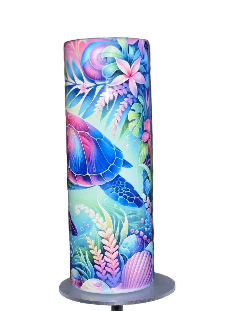 Pastel Vibrant Sea Turtle Paradise | 20oz Hogg Skinny Sublimation Tumbler