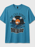 The Old School Nostalgic T-Shirt | Vintage Vinyl Record Graphic Tee | Retro Music Lover Shirt | Classic Record Album Tee