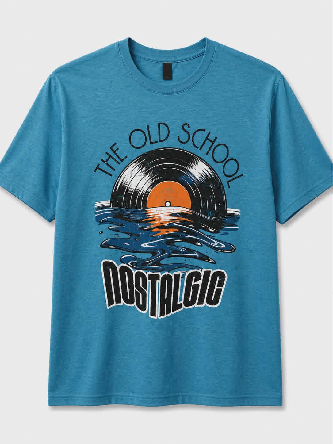 The Old School Nostalgic T-Shirt | Vintage Vinyl Record Graphic Tee | Retro Music Lover Shirt | Classic Record Album Tee
