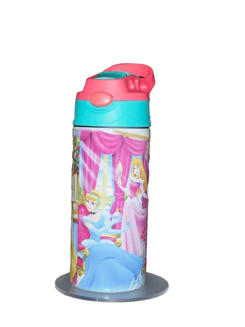 12oz Kids Princess Water Bottle | Insulated Stainless Steel Kids Bottle | Fairytale Princess Tumbler