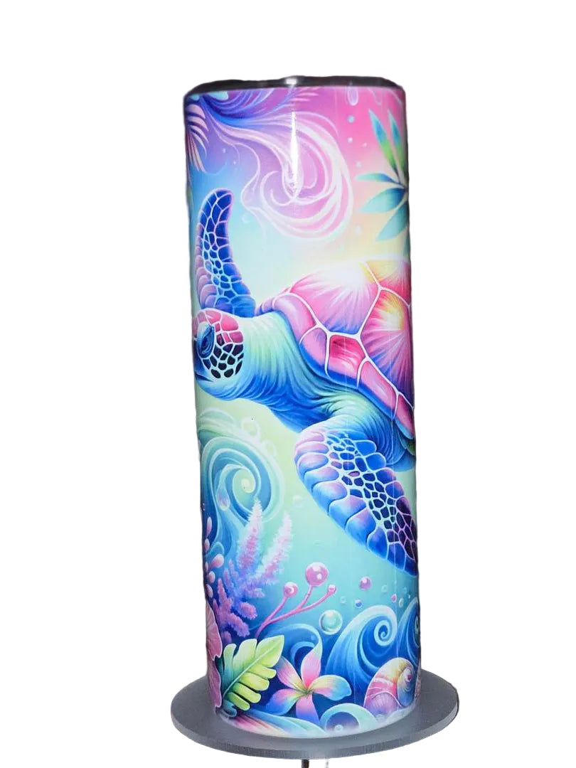 Pastel Vibrant Sea Turtle Paradise | 20oz Hogg Skinny Sublimation Tumbler