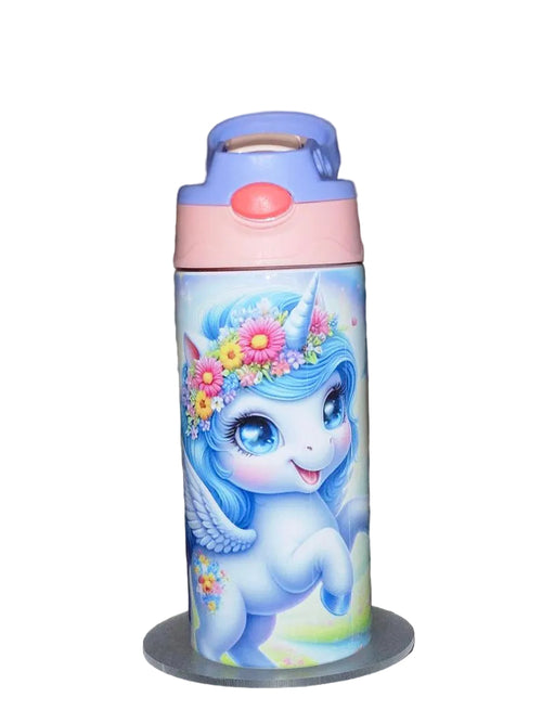 12oz Unicorn Kids Water Bottle | Insulated Stainless Steel Kids Bottle | Magical Unicorn Drink Bottle