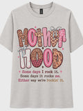 Motherhood Graphic T-Shirt | Funny Mom Life Tee | Leopard Print Mom Shirt | Trendy Mama Graphic Tee | Boutique Mother's Day Gift