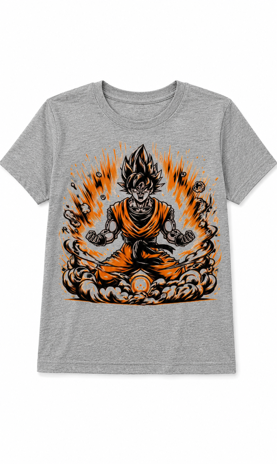 Youth Anime Warrior Graphic Tee | Manga Inspired DTF Shirt | Kids Softstyle Action T-Shirt