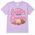 Sweeter Than Conchas Youth Graphic Tee | Cute Hispanic Culture DTF Shirt | Softstyle Kids Boutique T-Shirt