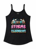 I’ve Survived Too Many Storms to Be Bothered by Raindrops | Black Tank Top