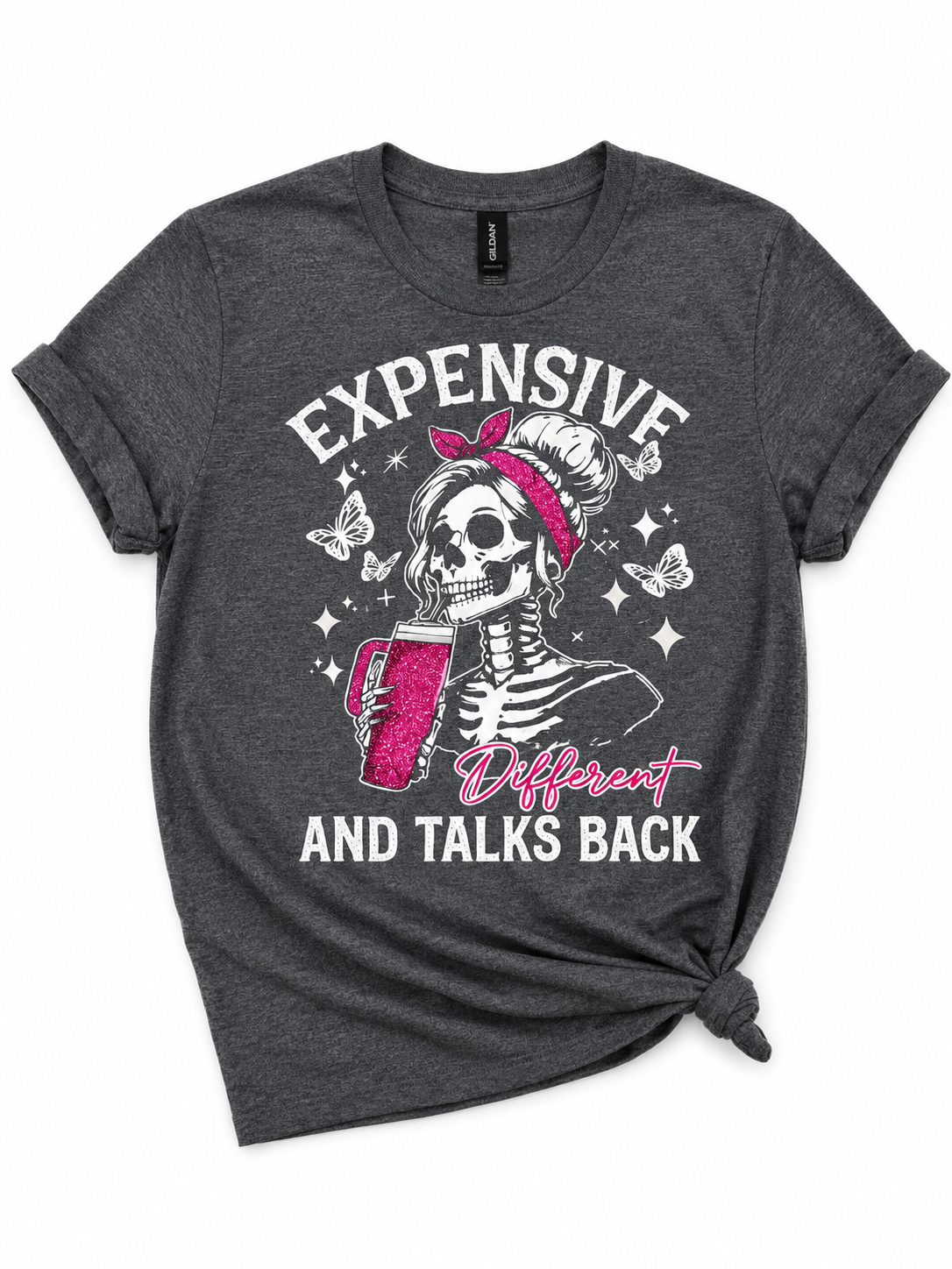 Expensive, Different & Talks Back | Heather Charcoal Graphic Tee