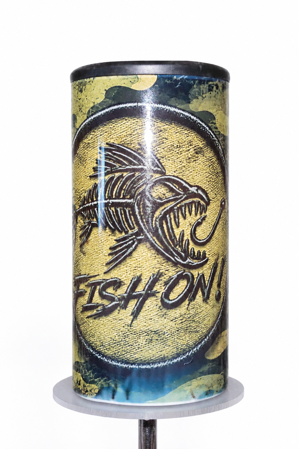 4-in-1 Fish On Can Cooler | Fishing Can Cooler Tumbler | Camo Insulated Drink Holder