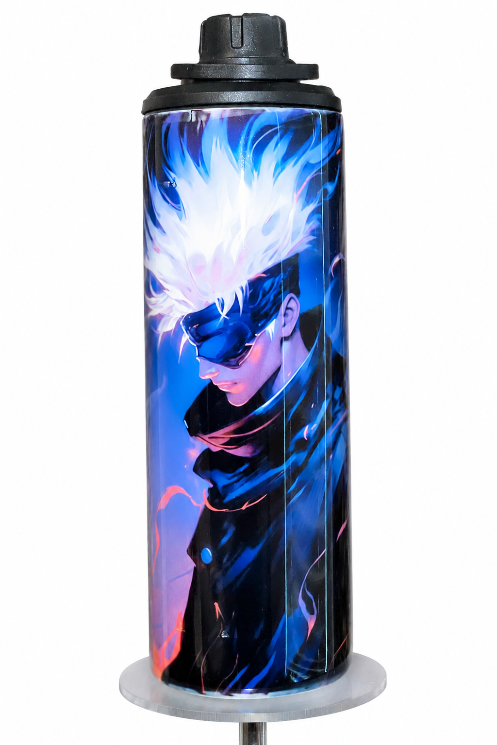 Jujutsu Anime-Inspired 20 oz Water Bottle | White-Haired Sorcerer Design | Stainless Steel Insulated Bottle