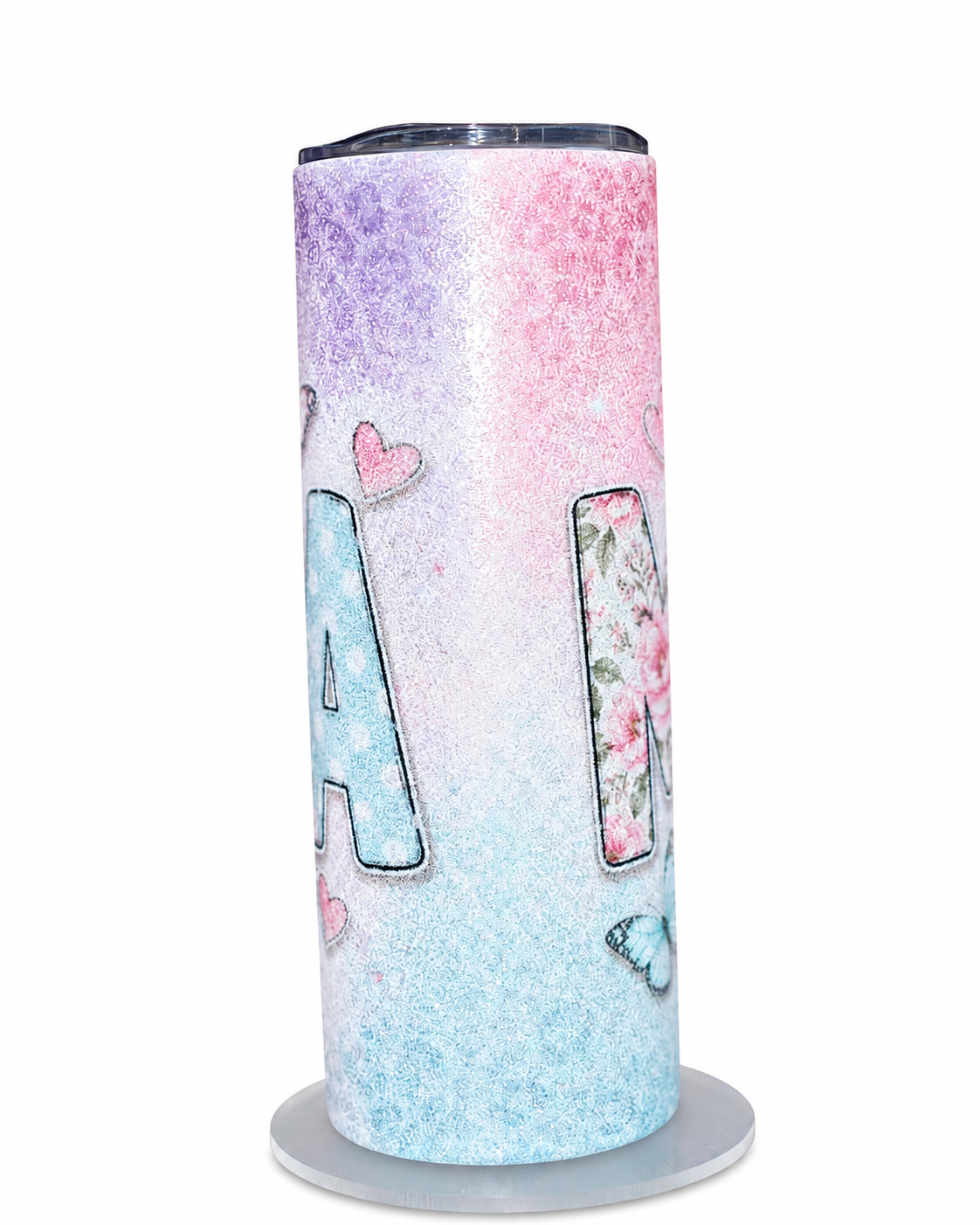 MAMA Floral Glitter Tumbler | 20oz Hogg Glitter Sublimation Tumbler
