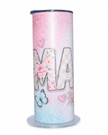 MAMA Floral Glitter Tumbler | 20oz Hogg Glitter Sublimation Tumbler