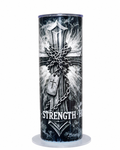 Faith • Strength • Honor Cross | 20oz Hogg Skinny Sublimation Tumbler