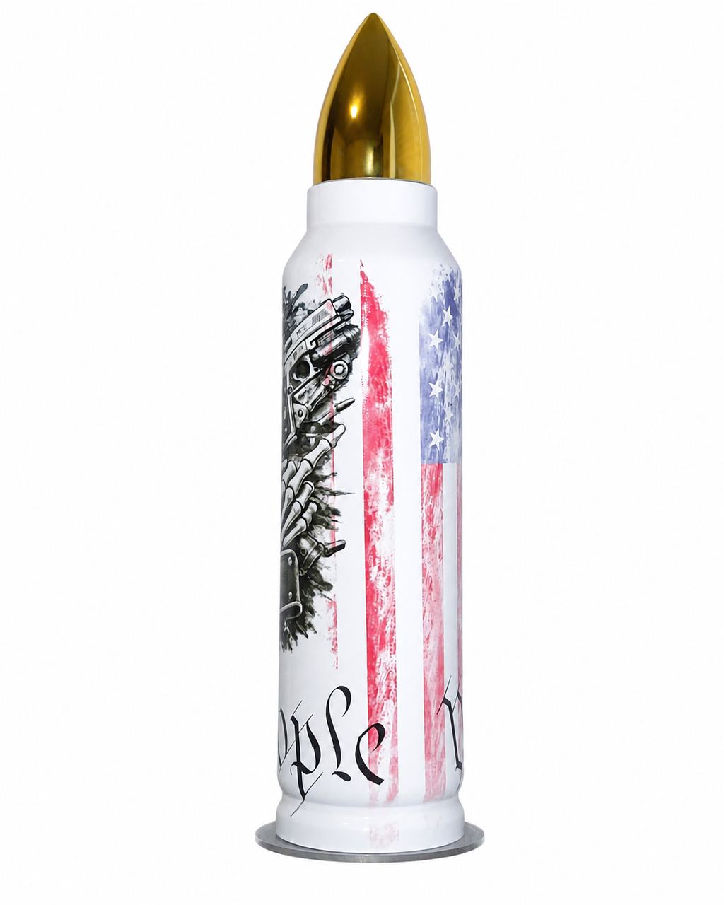 32oz Bullet Tumbler – We The People FAFO Patriotic Skull | Stainless Steel Insulated On Point Tumbler