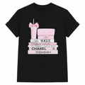 Pink Fashion Books Graphic Tee | Chic Boutique Inspired Shirt | Fashion Lover DTF T-Shirt