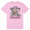 It's Not Grey Hair, It's Wisdom Glitter Graphic Tee | Funny Aging Shirt | DTF Printed Women's T-Shirt