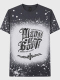 Man of God Shirt | Joshua 24:15 Christian Men's Shirt | Faux Bleach Sublimation Tee | Faith Based Graphic T-Shirt