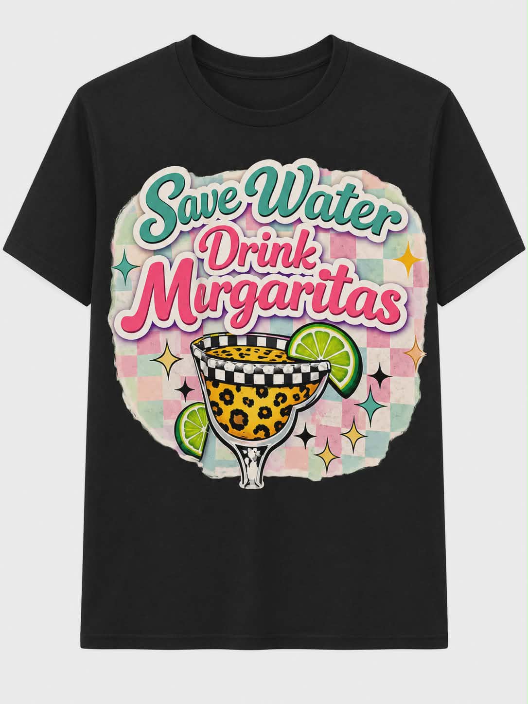 Save Water Drink Margaritas Shirt | Funny Margarita Graphic Tee | Fiesta Shirt | Summer Vacation DTF Shirt