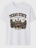 Texas State University Vintage Campus Graphic Tee | TXST Bobcats San Marcos Shirt | Collegiate DTF T-Shirt