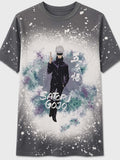 Satoru Gojo Anime Faux Bleach T-Shirt | Manga Inspired Sublimation Tee | Anime Fan Graphic Shirt | Otaku Gift