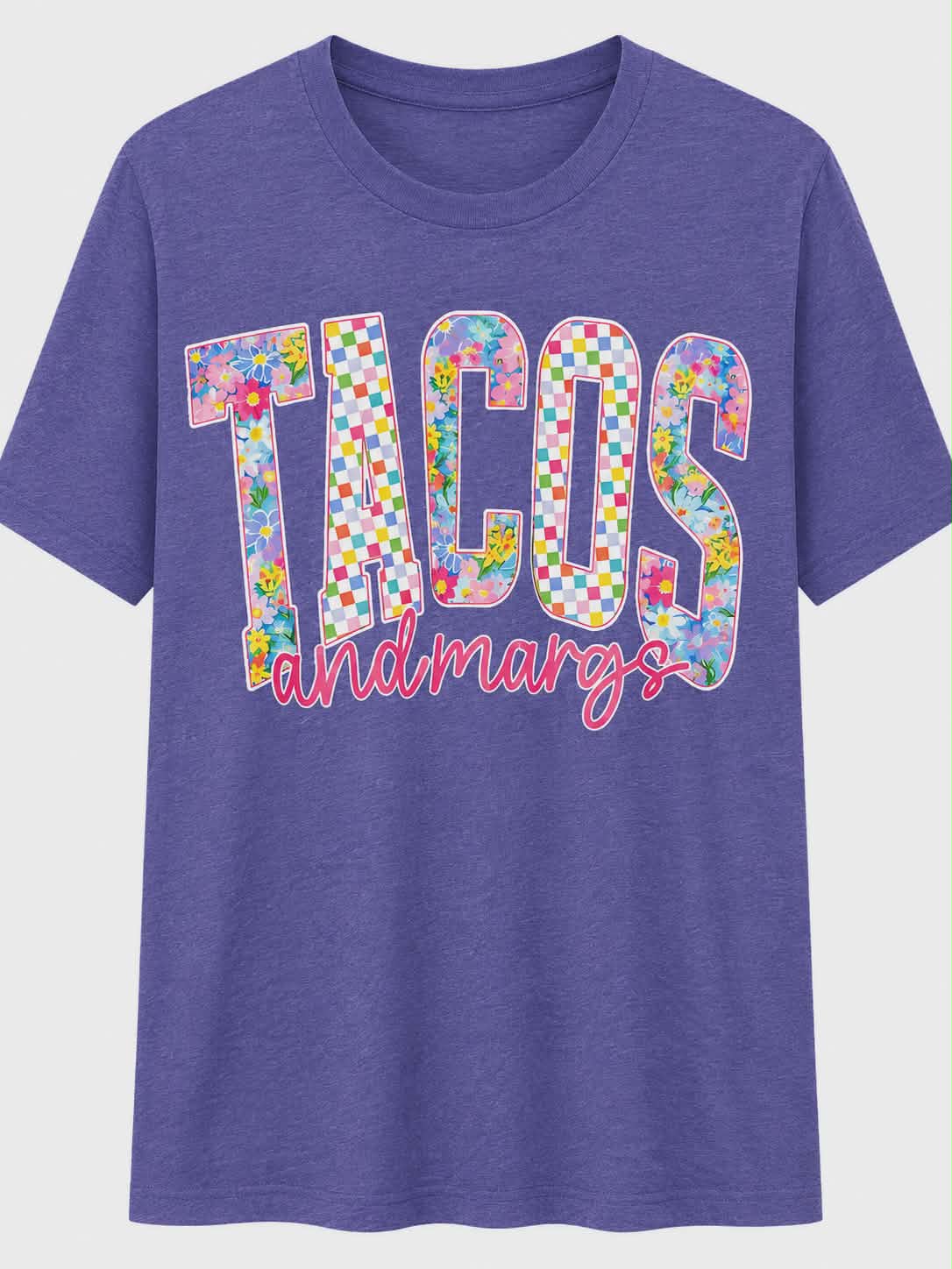 Tacos & Margaritas Graphic Tee | Fiesta Vibes Shirt | Cute Foodie DTF T-Shirt