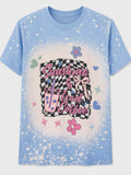 Sunshine & Iced Coffee Shirt | Faux Bleach Sublimation Tee | Cute Coffee Lover Graphic T-Shirt