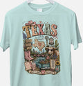 Texas Girl Vintage Graphic Tee | Western Texas Pride Shirt | Floral Cowgirl DTF T-Shirt