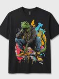 Cool Streetwear Lizard Graphic T-Shirt | Urban Reptile Hip Hop Tee | Graffiti Style Unisex Shirt