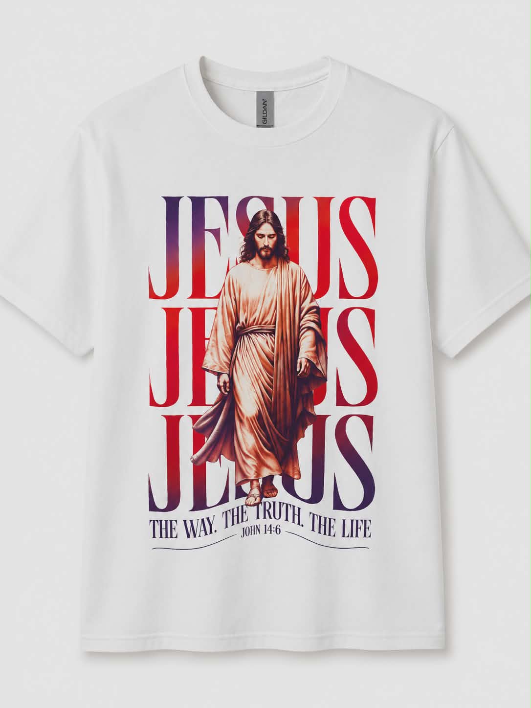 Jesus The Way The Truth The Life T-Shirt | John 14:6 Christian Graphic Tee | Faith-Based Inspirational Shirt