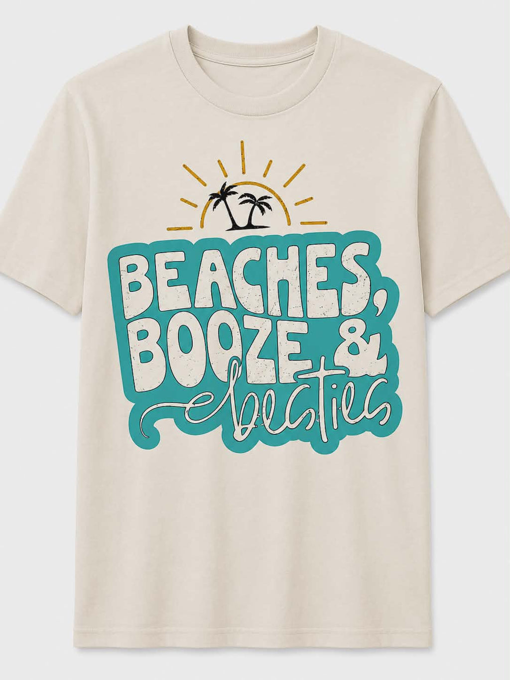 Beaches, Booze & Besties Shirt | Girls Trip Graphic Tee | Beach Vacation Shirt | HTV Summer Tee