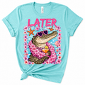 Later Gator Beach Vibes Graphic Tee | Tropical Alligator Shirt | Funny Summer Florida Shirt | Softstyle Unisex Tee