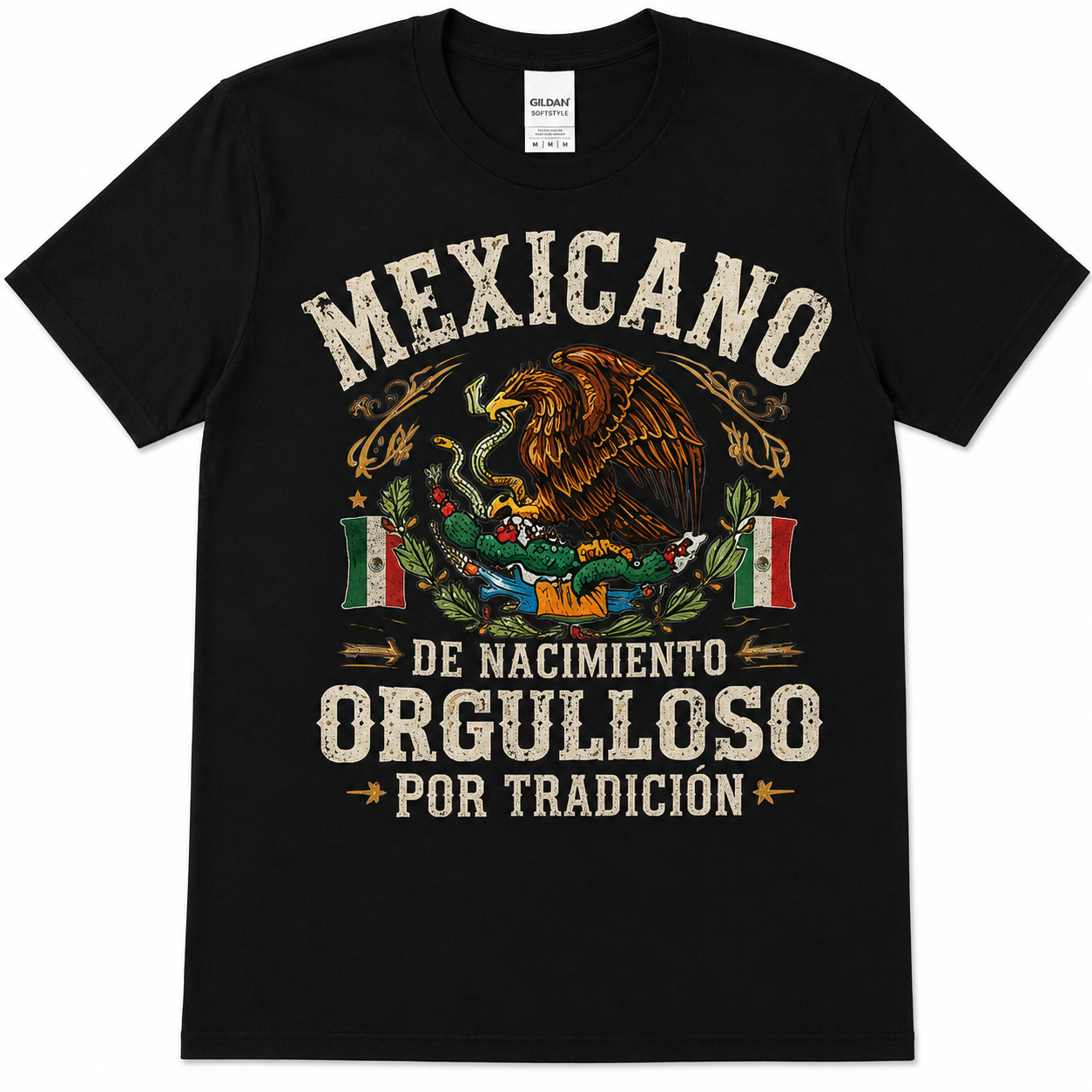 Mexicano de Nacimiento, Orgulloso por Tradición Graphic Tee | Mexican Pride DTF Shirt | Softstyle Unisex T-Shirt