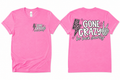Gone Crazy, Be Back Shortly Graphic Tee | Funny Leopard Lightning Bolt Shirt | Softstyle Boutique T-Shirt