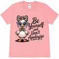 Be Yourself and Don't Apologize Duck Graphic Tee | Funny Inspirational DTF Shirt | Cute Boutique Softstyle T-Shirt