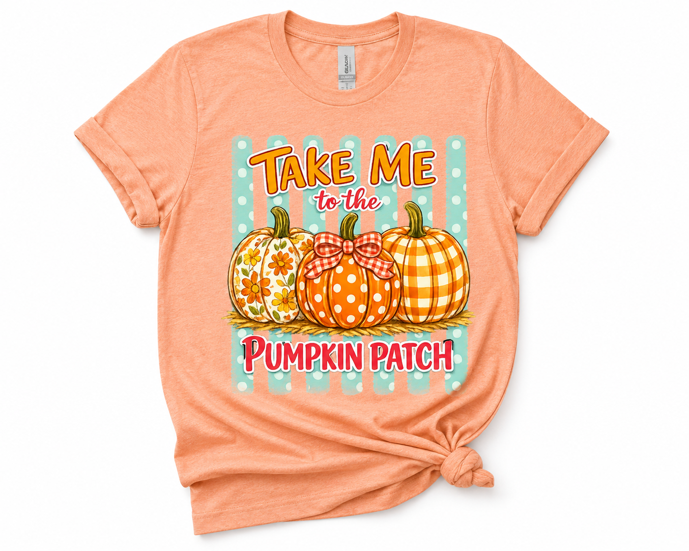 Take Me to the Pumpkin Patch | Cute Fall Pumpkin Graphic Tee | Softstyle Autumn Shirt | Cozy Harvest Shirt