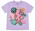 Retro Lightning Bolt Graphic Tee | Cute Smiley & Disco Youth Shirt | Toddler & Youth DTF T-Shirt | Groovy Summer Vibes