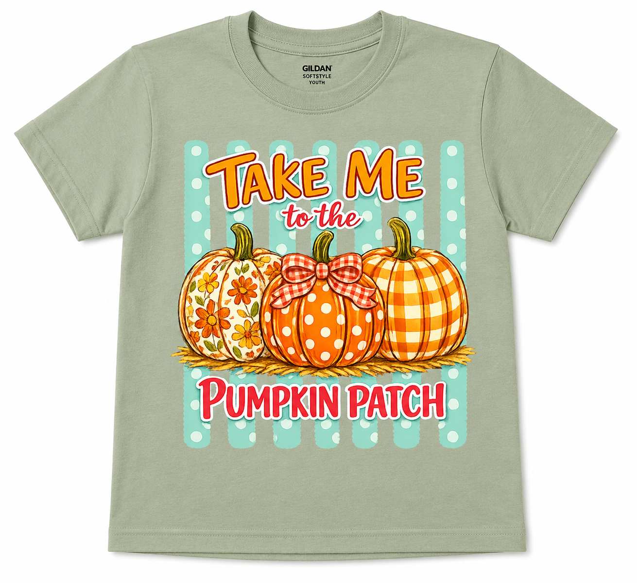 Take Me to the Pumpkin Patch Kids Graphic Tee | Cute Fall Pumpkin Shirt | Toddler & Youth Autumn DTF T-Shirt