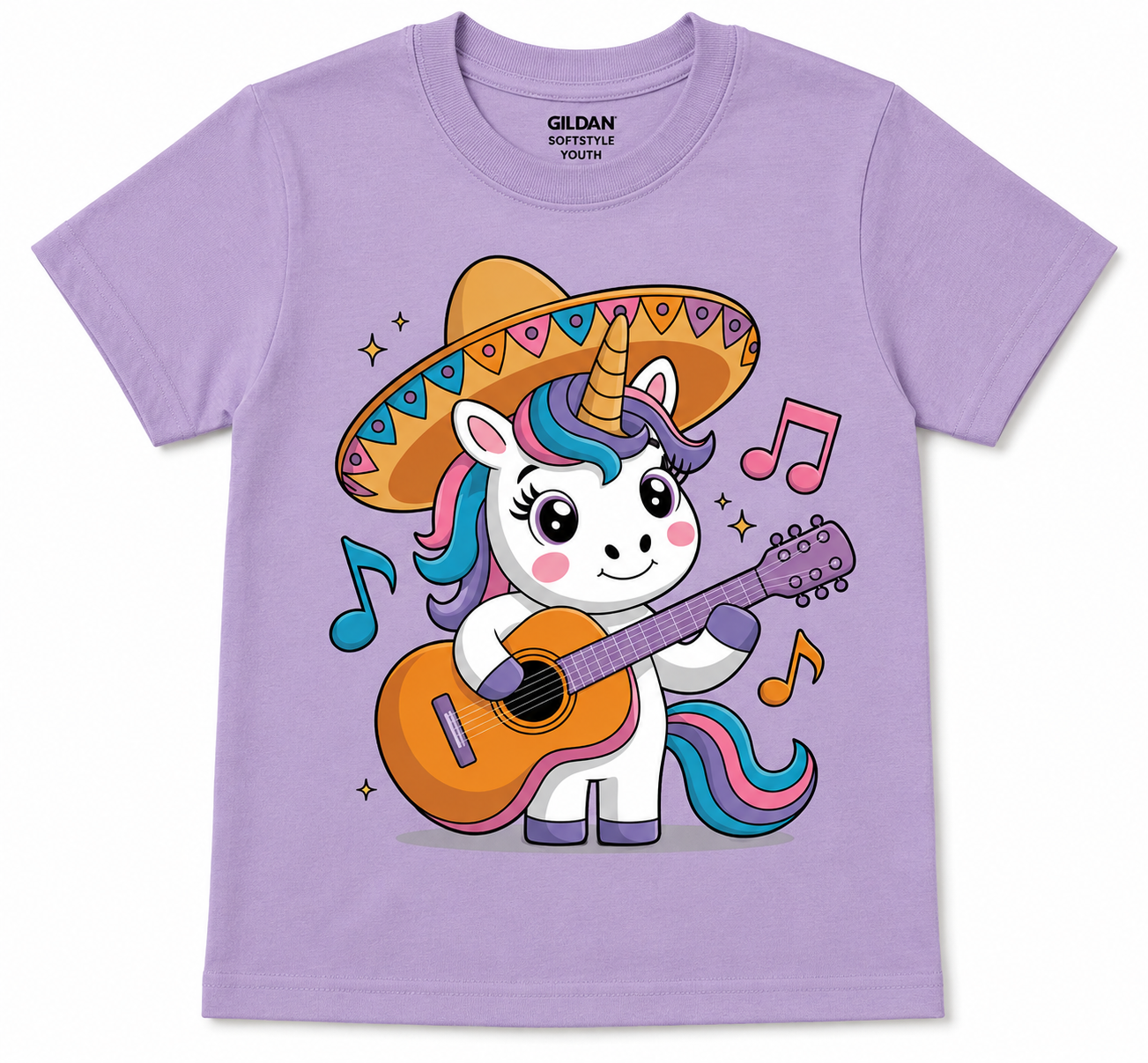 Cute Unicorn Mariachi Graphic Tee | Fiesta Unicorn Kids Shirt | Toddler & Youth DTF T-Shirt | Spanish Fiesta Theme