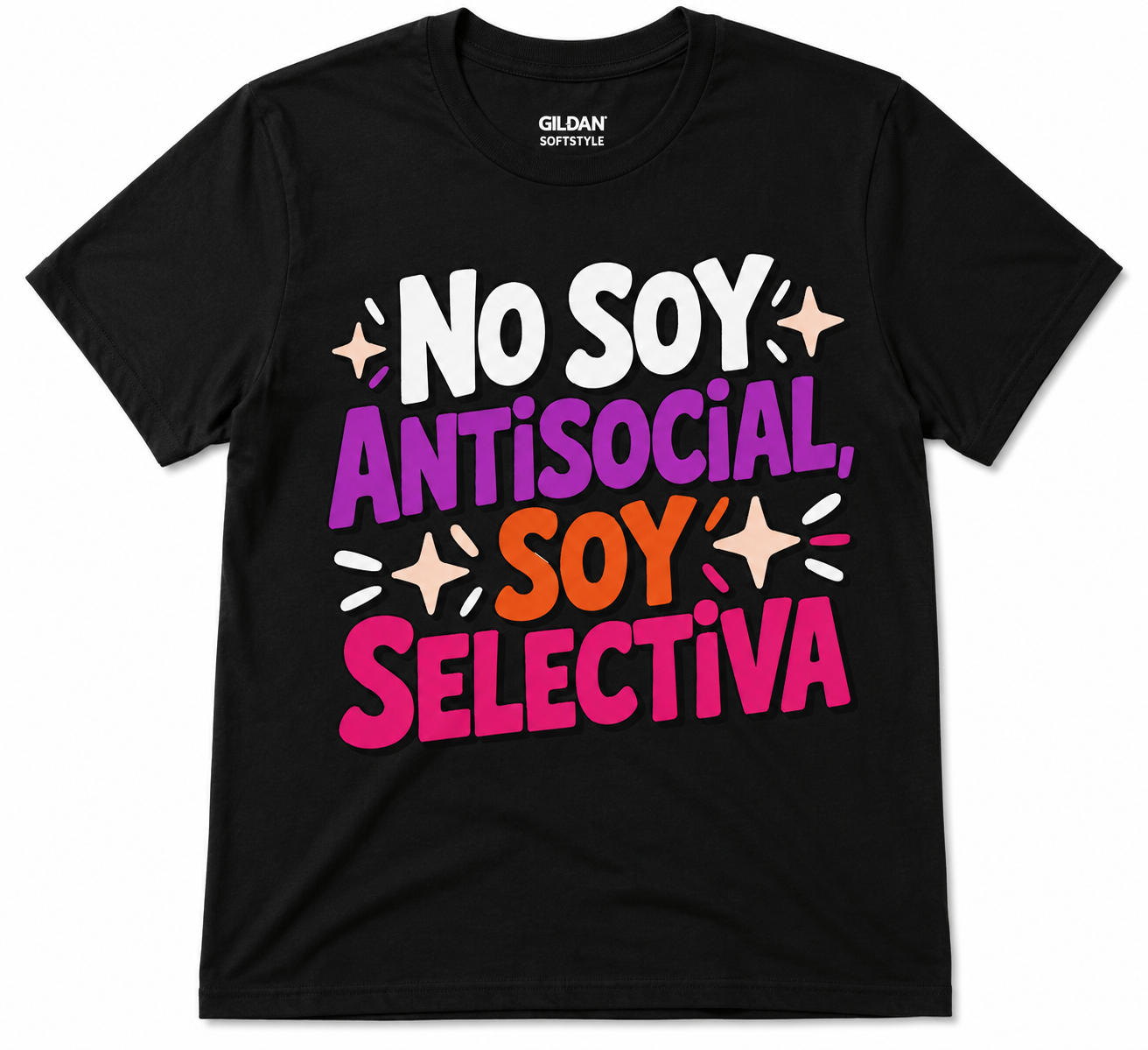 No Soy Antisocial, Soy Selectiva Graphic Tee | Funny Spanish Sarcastic Shirt | Women's Boutique DTF T-Shirt