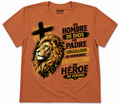 Spanish Christian Father Lion T-Shirt | Hombre de Dios Protector Graphic Tee | Faith-Based Softstyle DTF Shirt