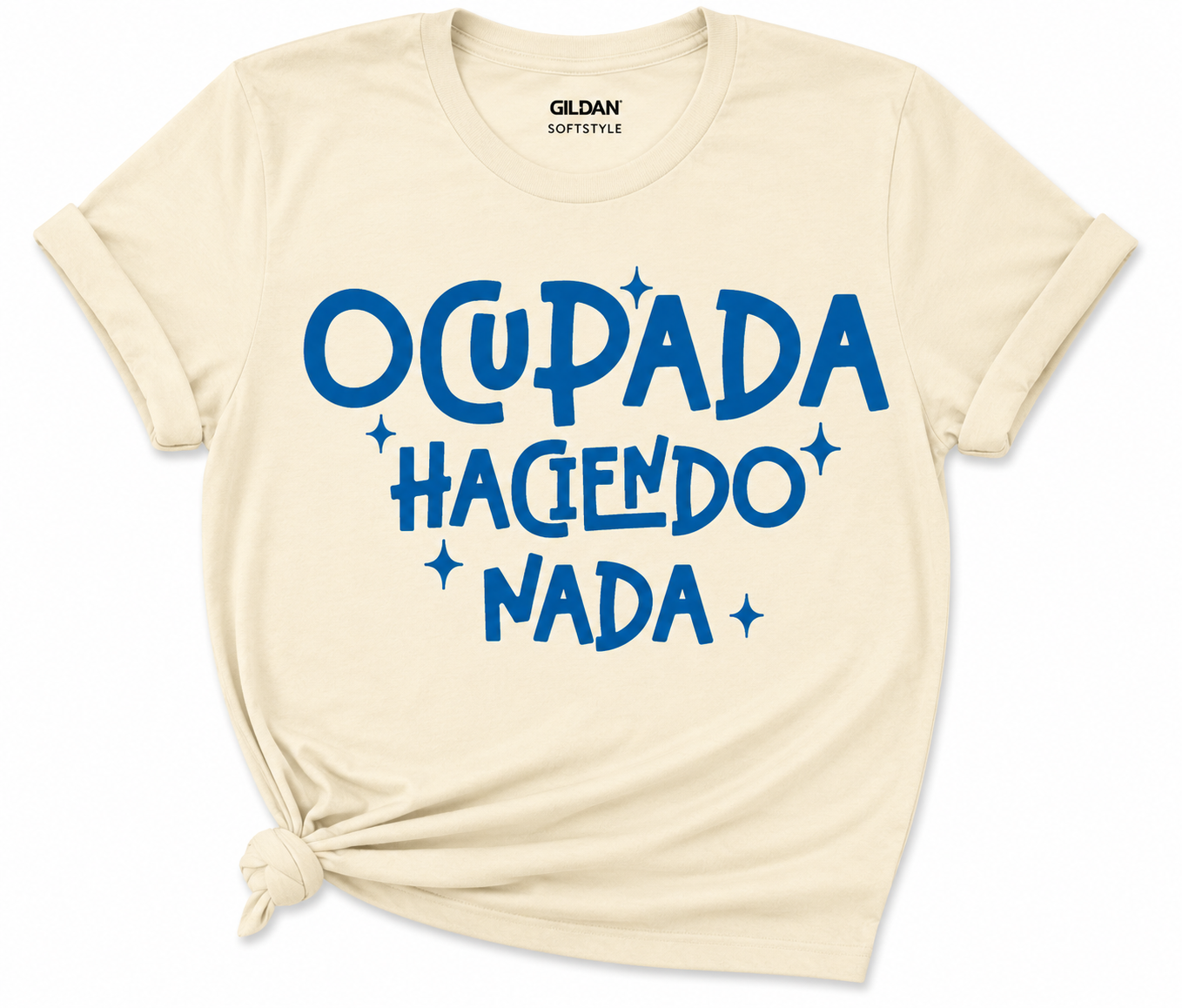 Ocupada Haciendo Nada Funny Spanish Graphic Tee | Softstyle DTF Shirt | Cute Relaxed Shirt for Women