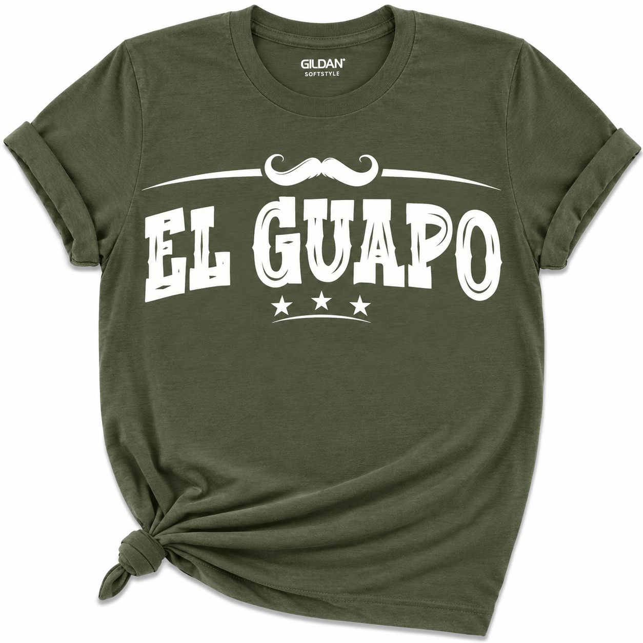 El Guapo | Funny Spanish Western DTF Graphic Tee | Vintage Cowboy Softstyle Shirt for Men