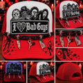 🔪🩸 Bad Guys Club — Red Slasher Horror Glam Trucker Hat