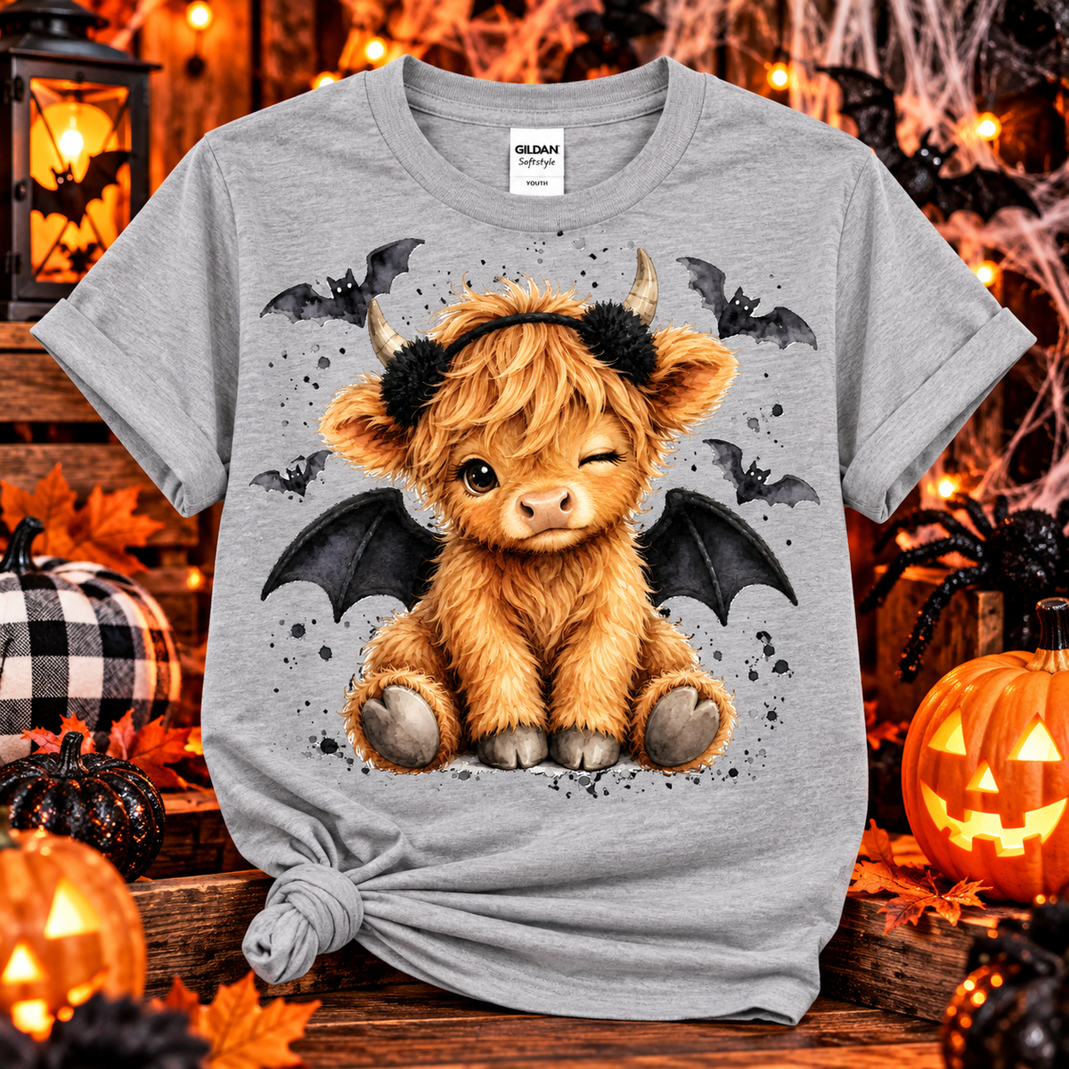 Little Batty Highland Cow Tee