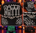 🦇🌙 Batty After Dark — Black & Silver Glow-in-the-Dark Gothic Trucker Hat