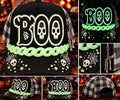 👻💚 BOO After Dark — Green Glow-in-the-Dark Spooky Trucker Hat