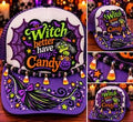 🧙‍♀️🍬 Witch Better Have My Candy — Purple Halloween Glam Trucker Hat
