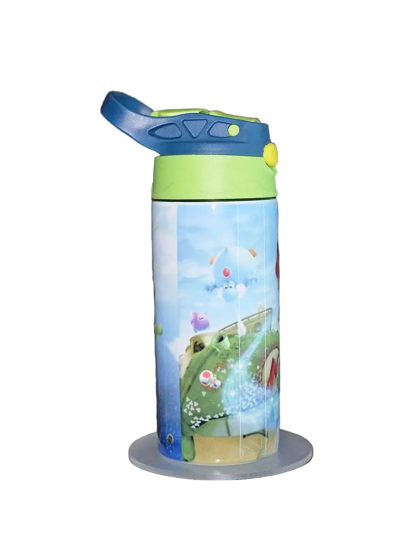 Kids Adventure Water Bottle | Video Game Character Design | 12oz Stainless Steel Flip-Top Kids Tumbler | Personalized Kids Water Bottle