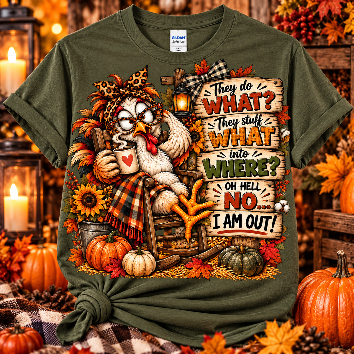 They Stuff WHAT?! – Sassy Thanksgiving Chicken Tee
