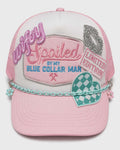Wifey Spoiled by My Blue Collar Man Trucker Hat | Pink Boutique Patch Hat