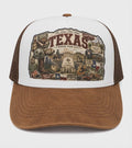 Texas Bigger Than Life Vintage Trucker Hat | Faux Suede Brim | Lone Star State